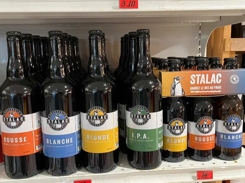 Bières artisanales : Brasserie des Naufrageurs (Oléron) et STALAC (Charente-Maritime)