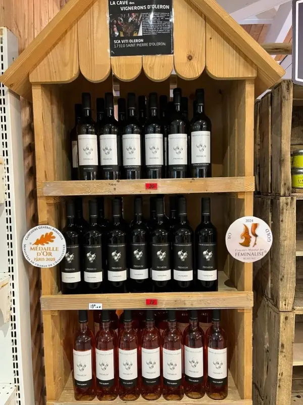 Vins primés des Vignerons d'Oléron, médaille d'or Paris 2023